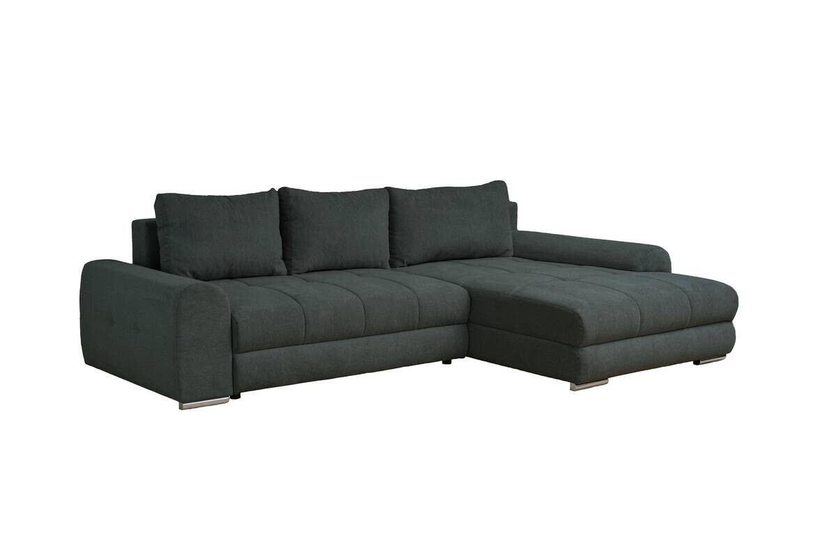 Ecksofa mit Bettfunktion und Bettkasten Lorenz grün Microfaser B/H/T: ca. 284x74x180 cm