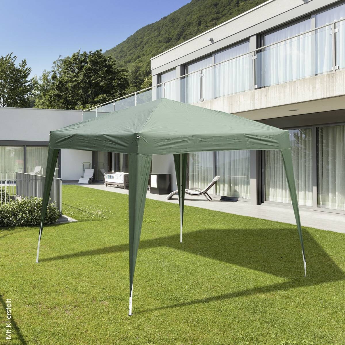 Outsunny Pavillon grün Stahl B/H/L: ca. 240x250x240 cm