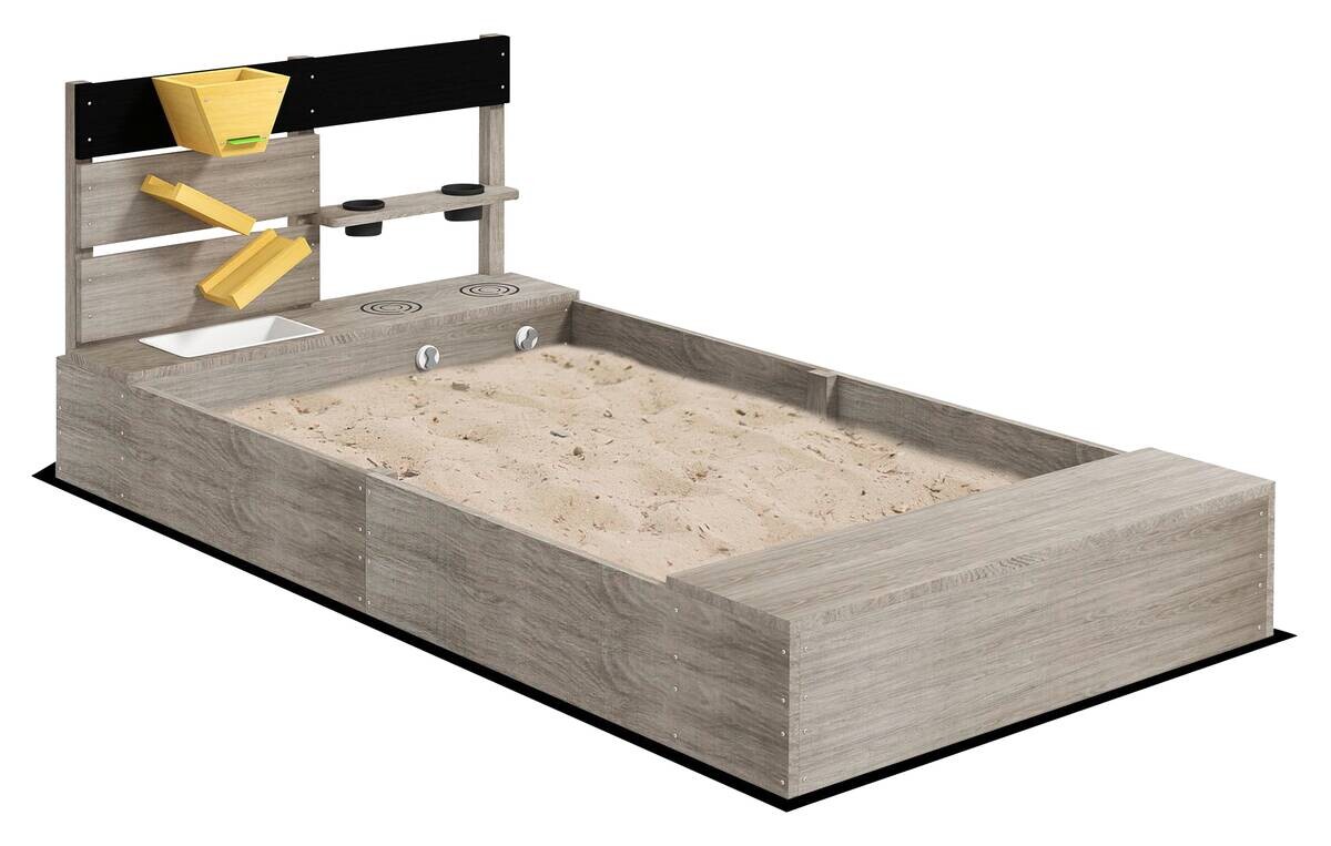 Outsunny Sandkasten grau