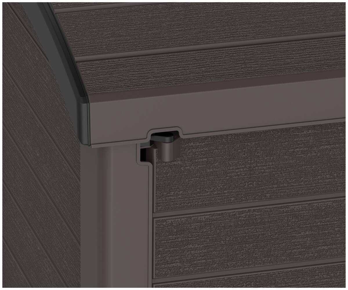 VCM Mülltonnenbox 2er StoreAway braun Kunststoff B/H/L: ca. 145x125x83 cm