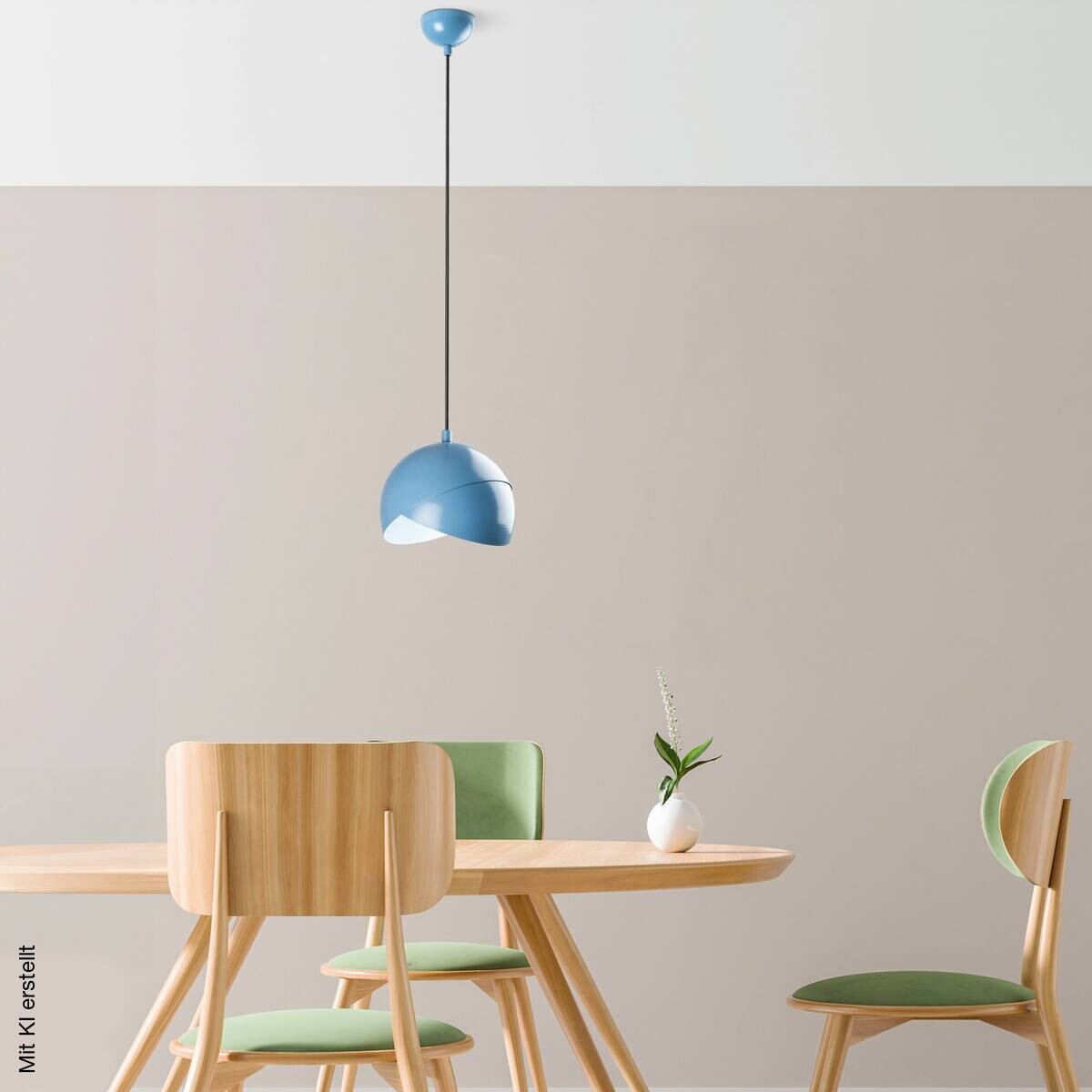 Opviq Pendelleuchte blau B/H/T: ca. 20x114x20 cm E27 1 Brennstellen