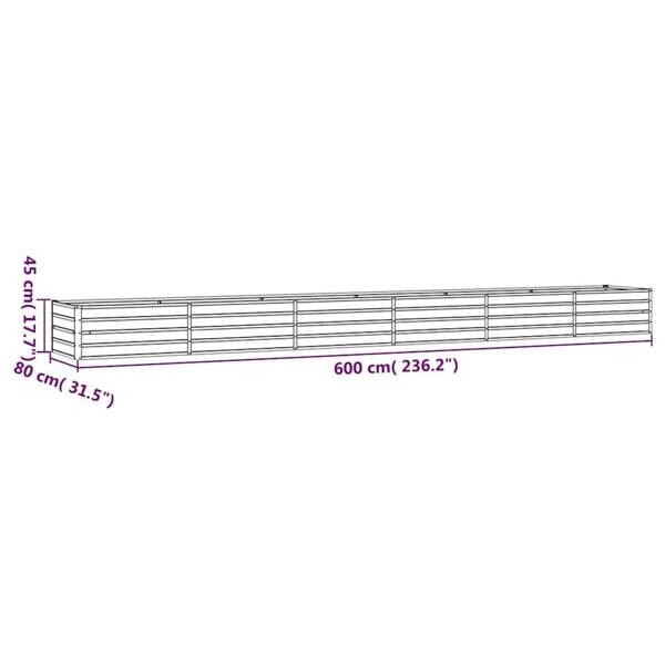 Hochbeet braun Stahl B/H/L: ca. 80x45x600 cm