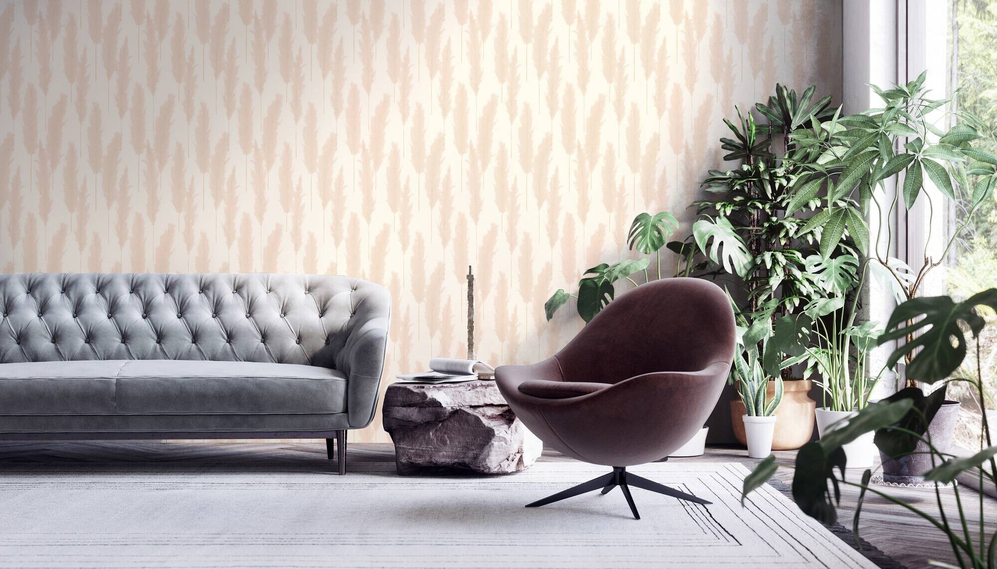 A.S.Creation Vliestapete beige weiß B/H/D: ca. 53x1005x8,2 cm