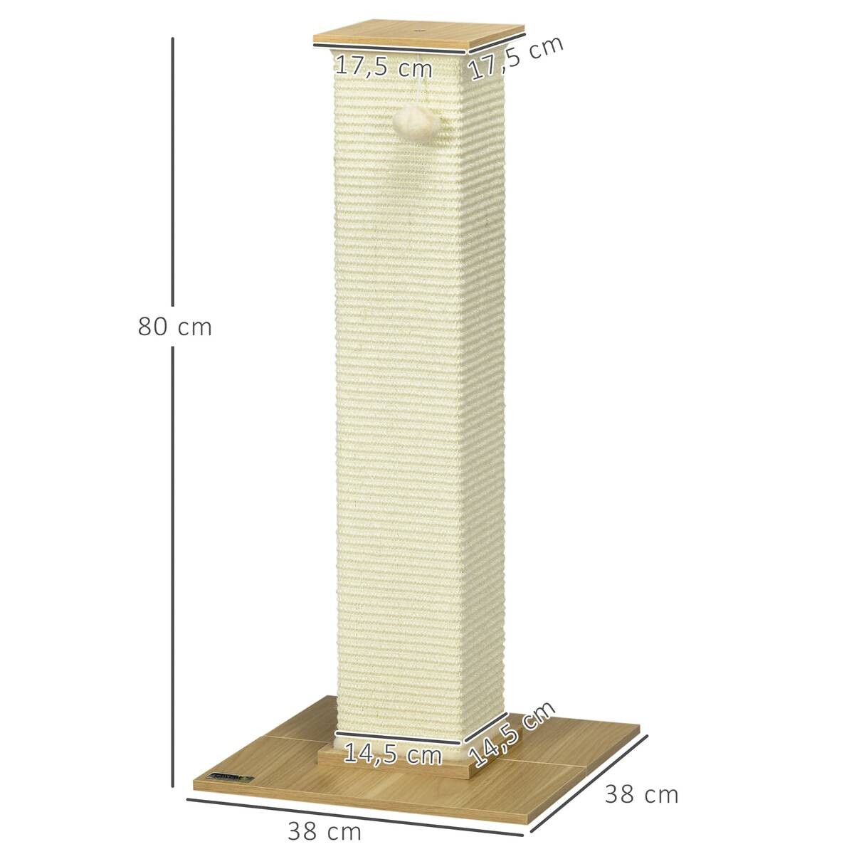 PawHut Kratzbaum bunt Spanplatte B/H/L: ca. 38x80x38 cm