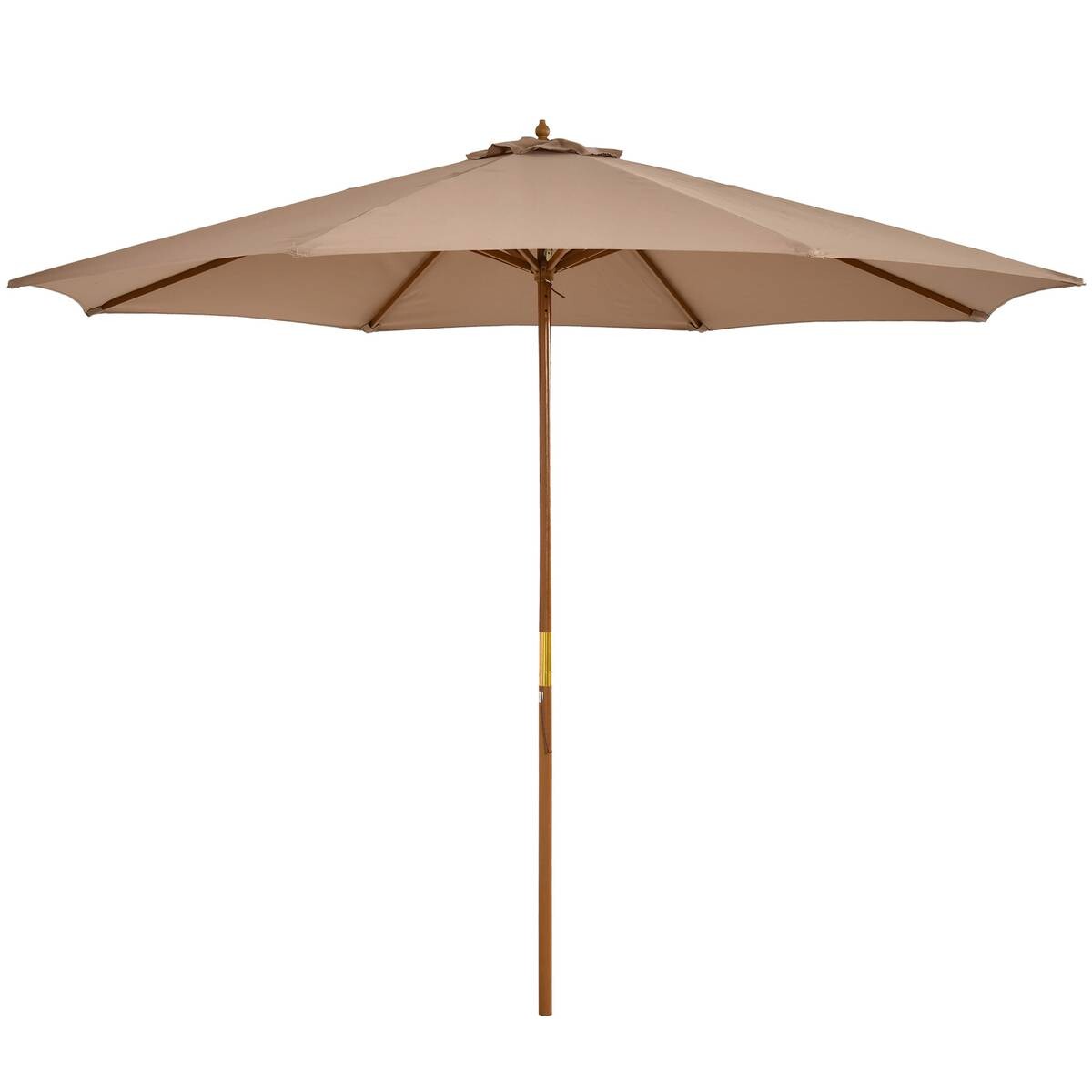 Outsunny Sonnenschirm khaki Bambus H/D: ca. 250x300 cm