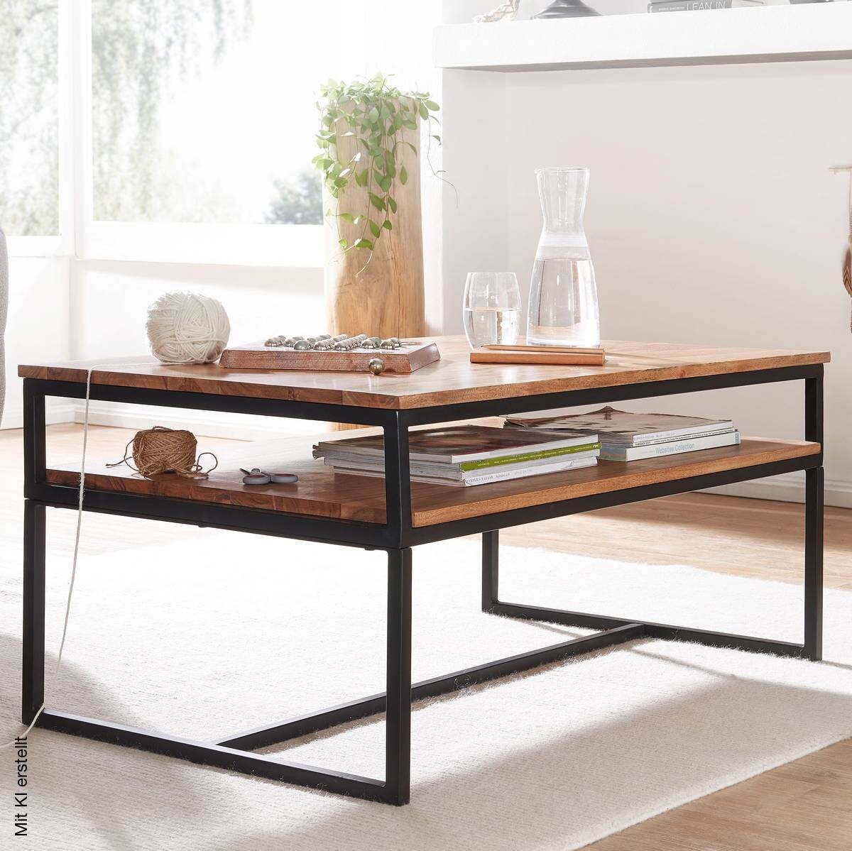 Couchtisch braun B/H/T: ca. 60x45x100 cm