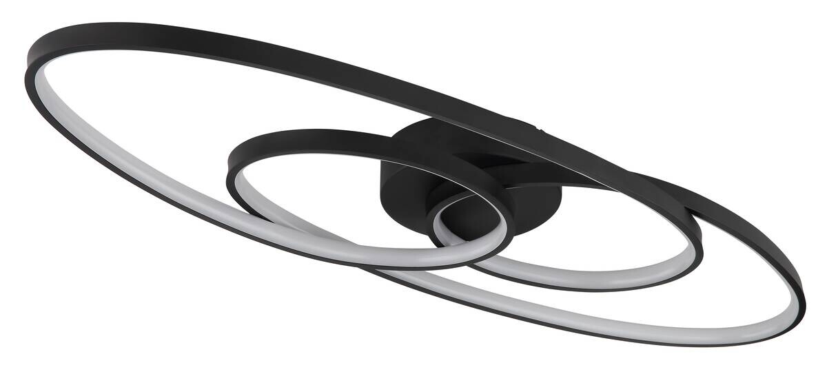 GLOBO LED-Deckenleuchte schwarz Metall Aluminium B/H/L: ca. 30x8x85 cm 1 Brennstellen