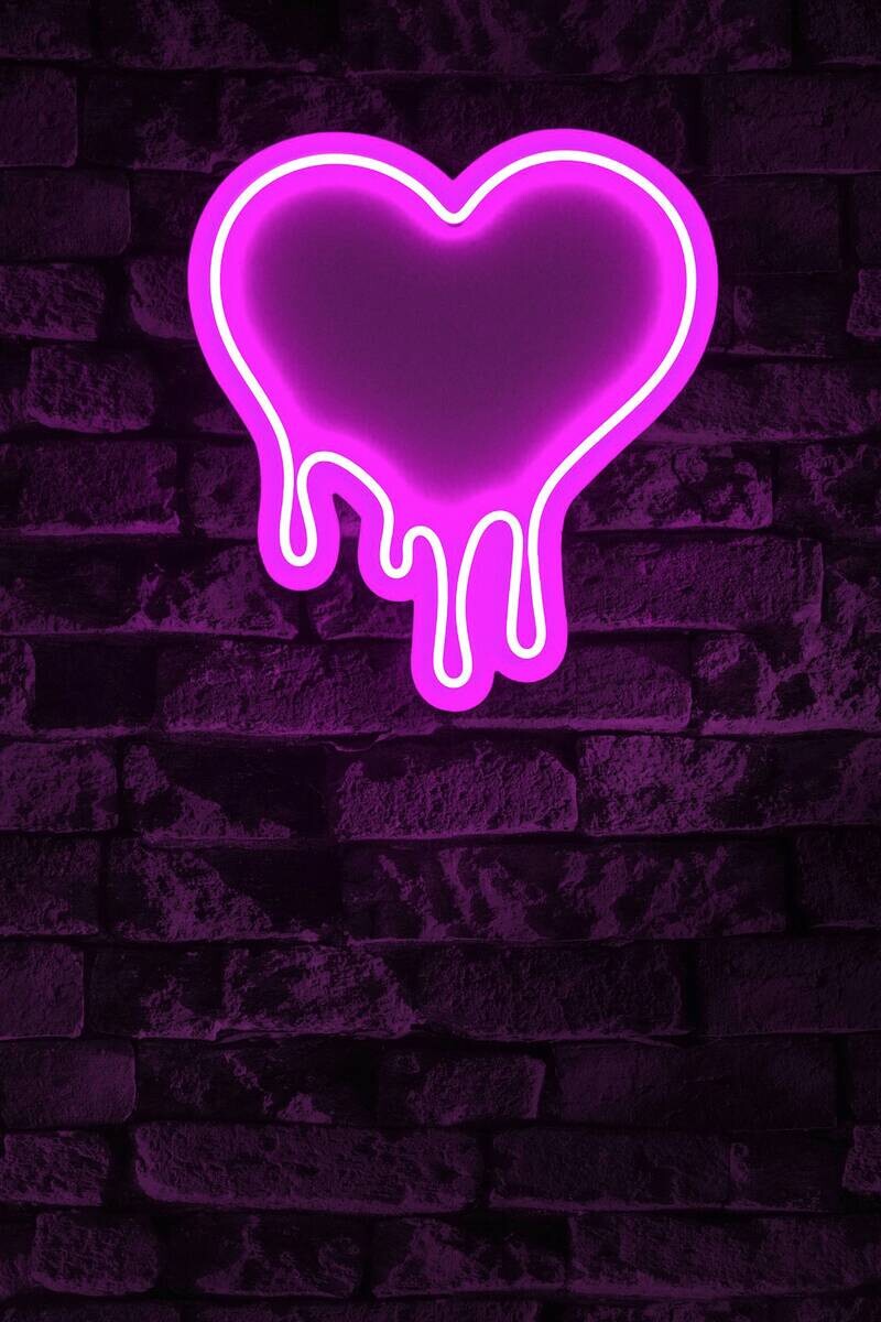 Opviq LED-Wandleuchte rosa PVC B/H/T/L: ca. 32x35x2x32 cm