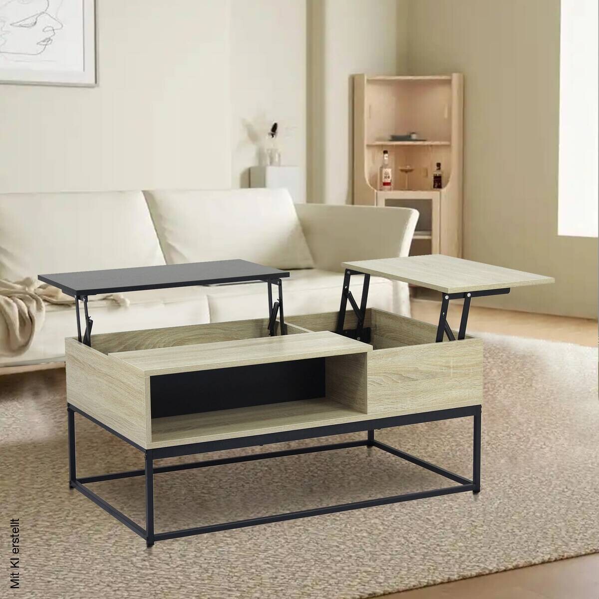 Couchtisch Eiche Nachbildung B/H/T: ca. 100x45,5x60 cm