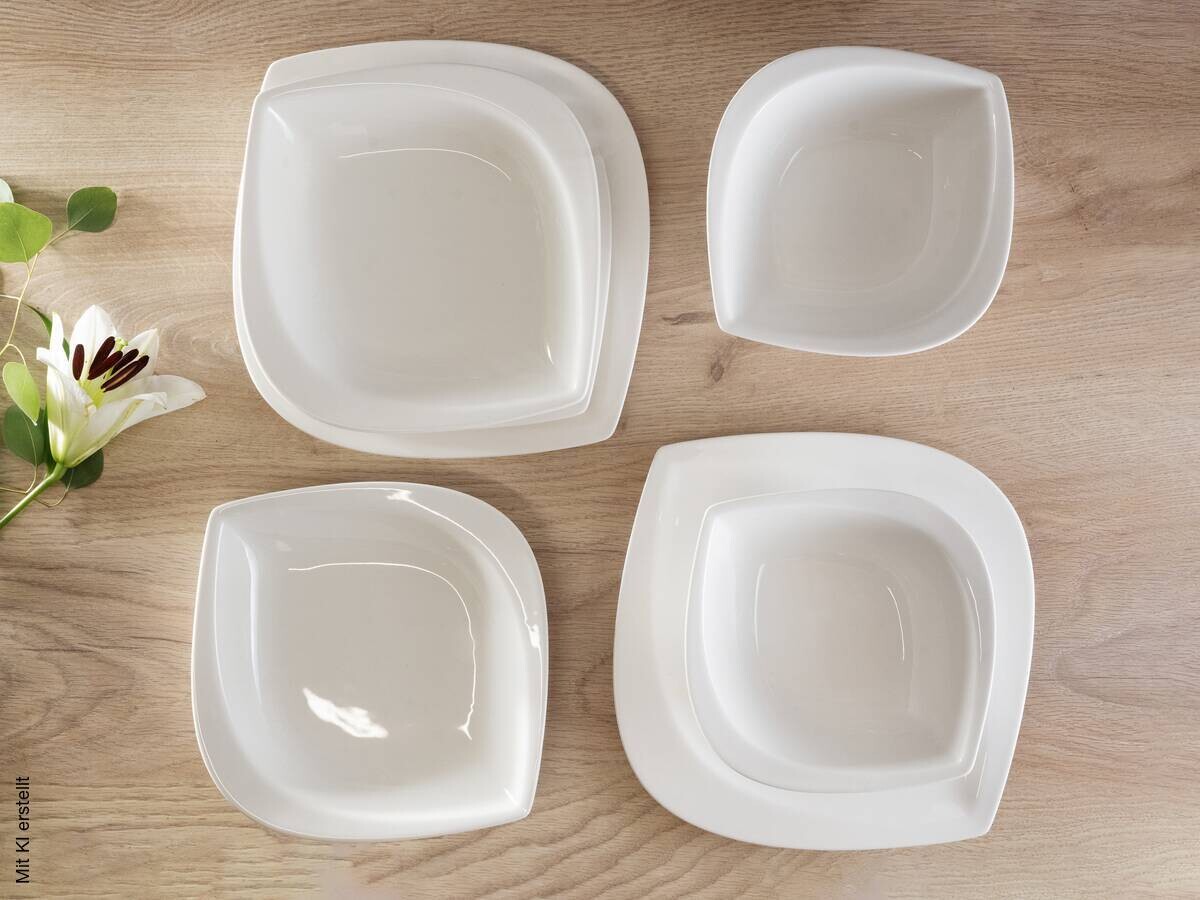 CreaTable Kombiservice Melbourne weiß Porzellan 16 tlg.