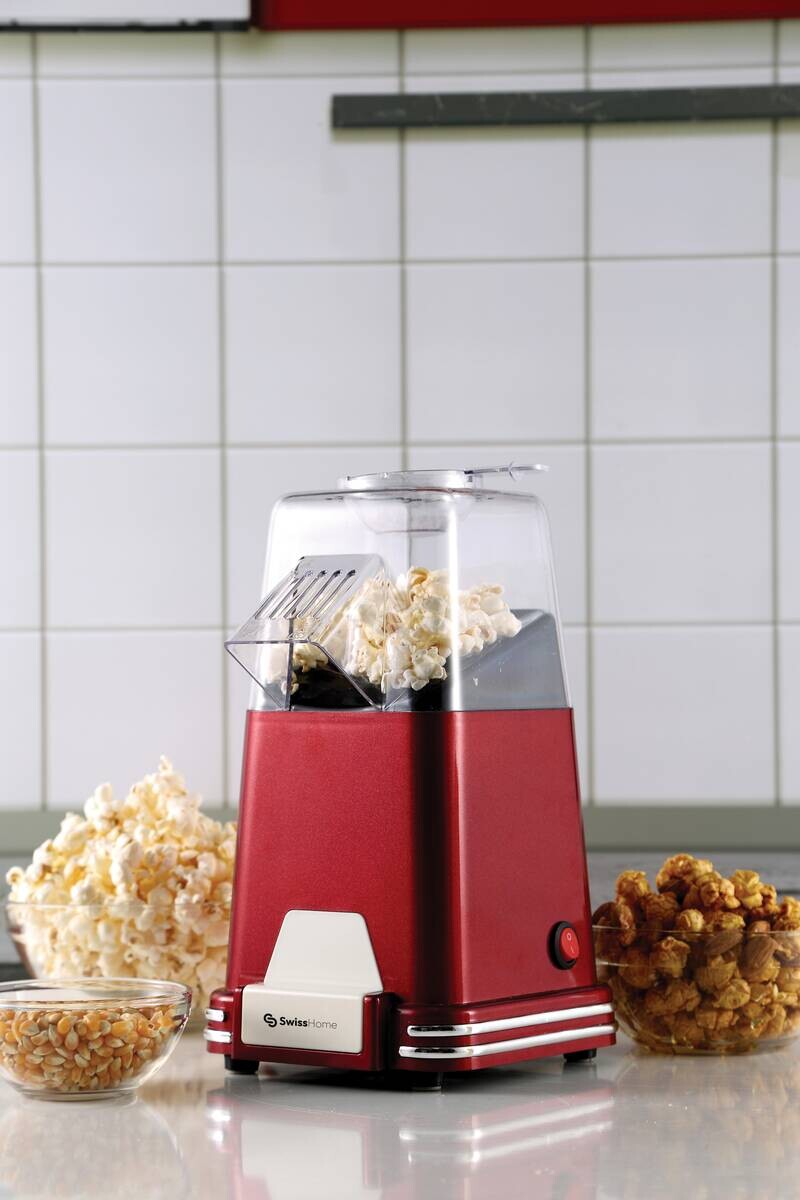 SWISS HOME Popcornautomat SH-6720 rot Kunststoff B/H/L: ca. 16,5x29,5x20 cm