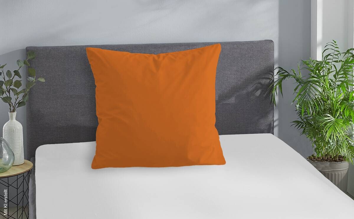 Kissenbezug Jersey rost Baumwolle B/L: ca. 80x80 cm