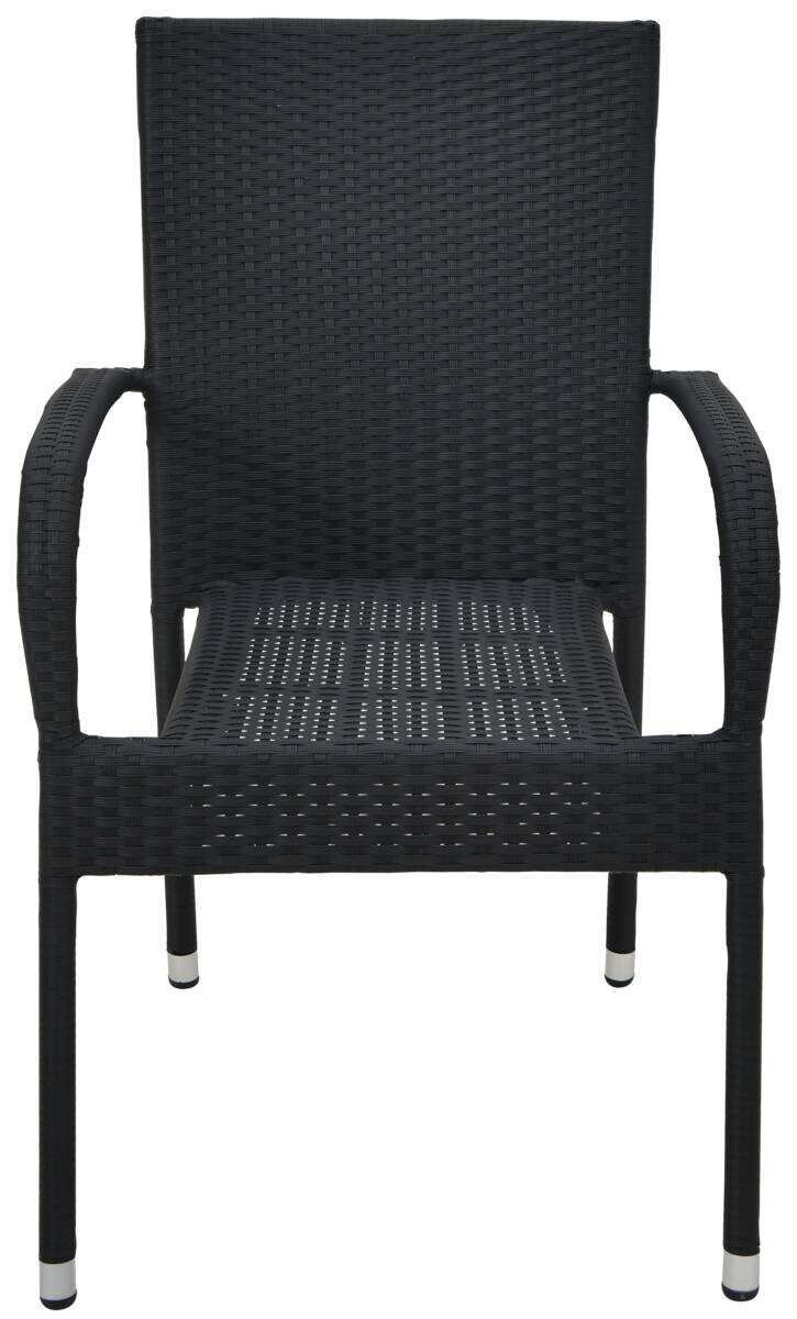 POCOline Gartenstuhl Haiti schwarz Stahlrohr B/H/L: ca. 56x93x66 cm
