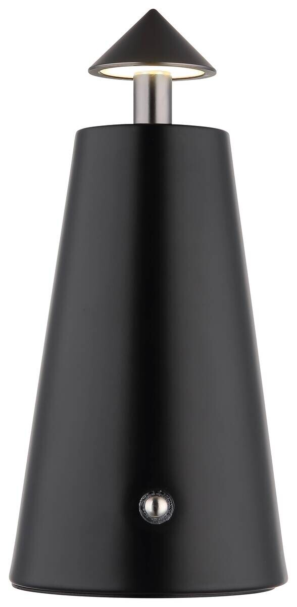 GLOBO LED-Tischleuchte mattschwarz Chrom Metall Kunststoff Stein H/D: ca. 19x9 cm 1 Brennstellen