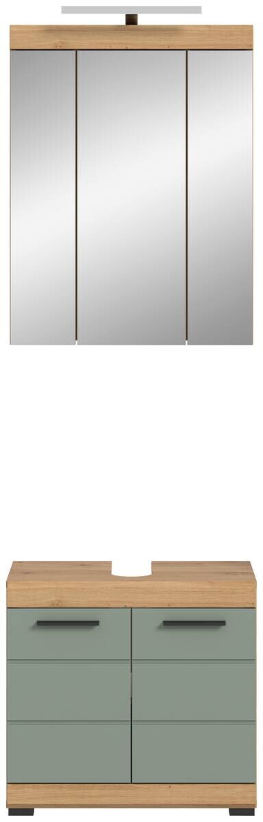 Badezimmer-Set Scout Eiche Artisan Nachbildung salbei Nachbildung B/H/T: ca. 60x191x34 cm