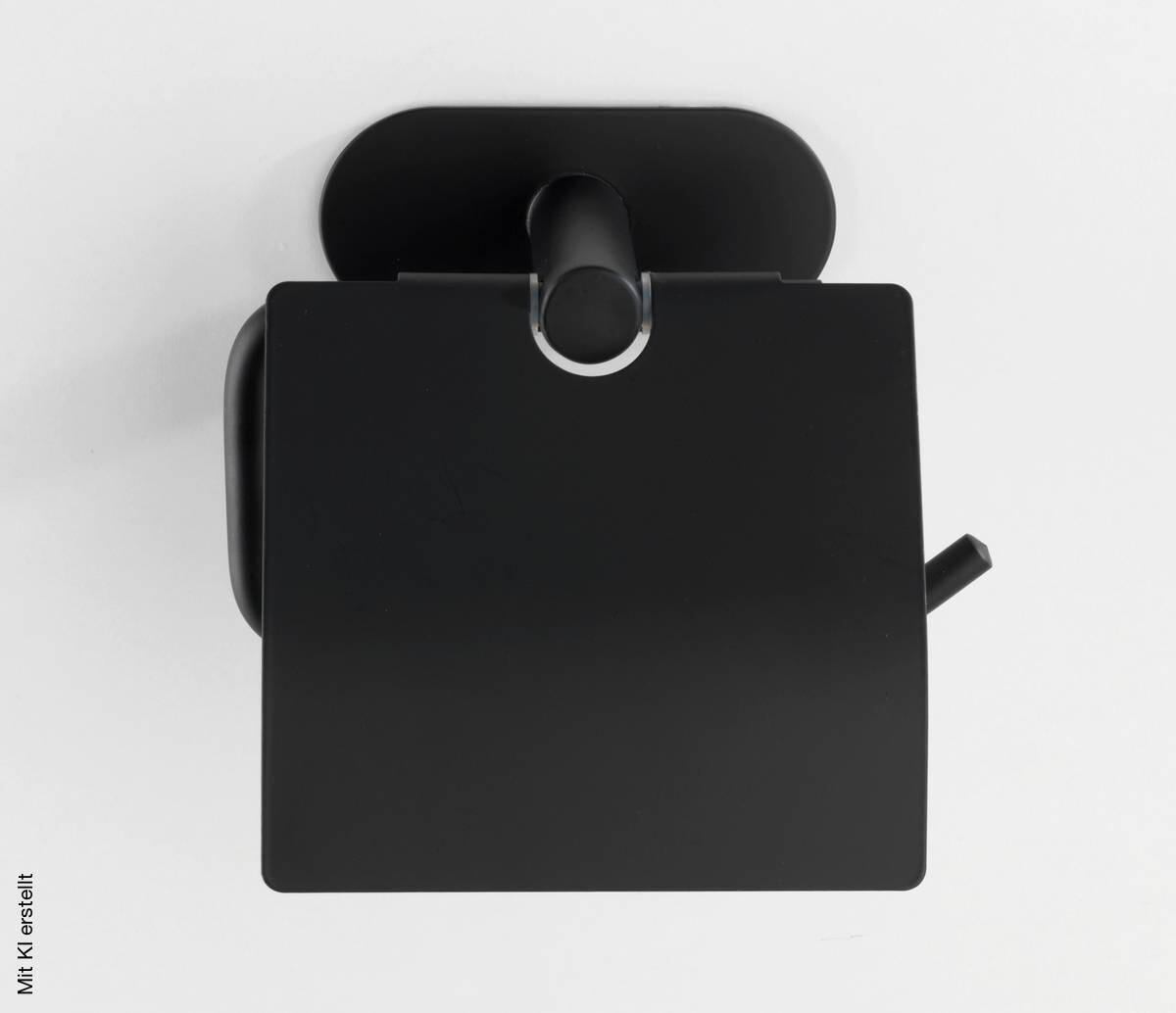 Turbo-Loc Toilettenpapierhalter schwarz Edelstahl B/H/T: ca. 14x12,5x7 cm