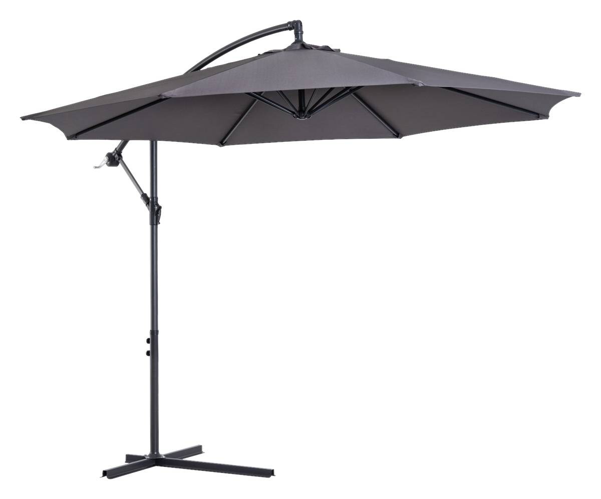 Outsunny Ampelschirm grau Stahl H/D: ca. 250x300 cm