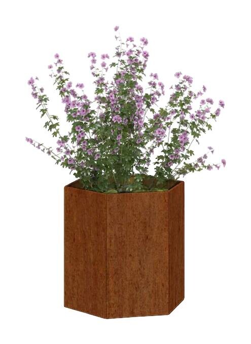 vidaXL Pflanzkübel braun Stahl B/H/L: ca. 40x45x40 cm