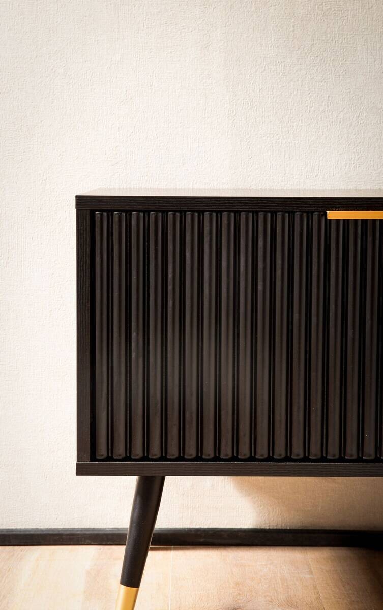 Lowboard schwarz B/H/T: ca. 150x51x39 cm