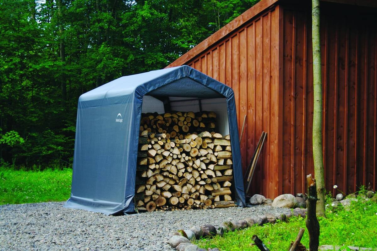 ShelterLogic Foliengerätehaus 5,76m² B/H/T: ca. 240x240x240 cm