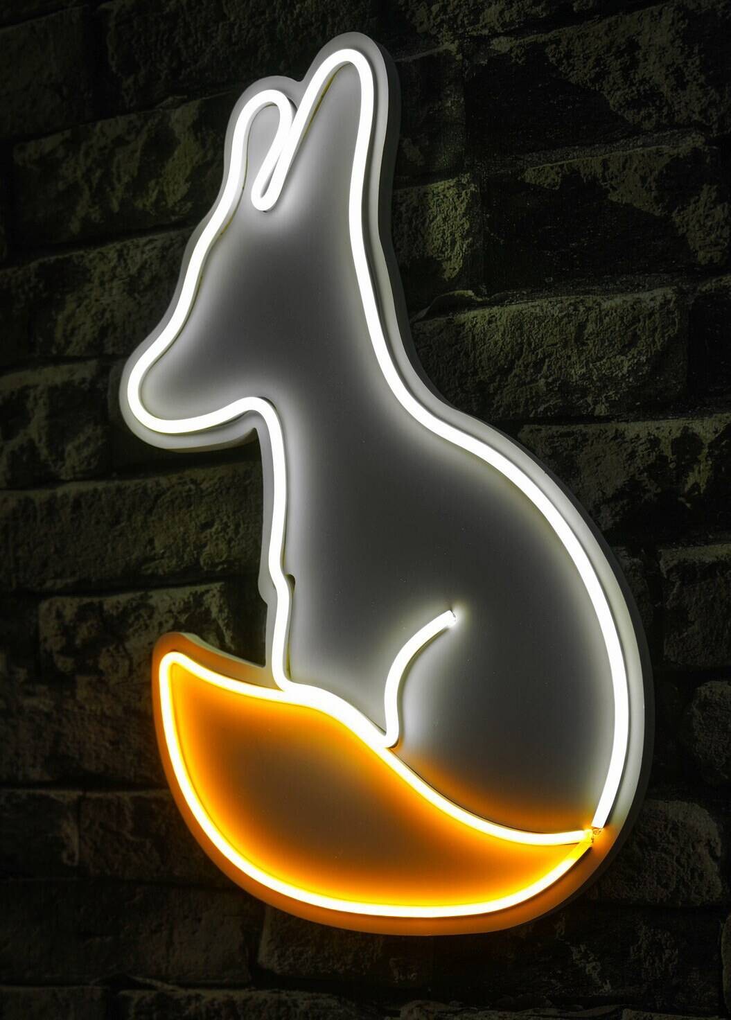 Opviq LED-Wandleuchte weiß gelb PVC B/H/T/L: ca. 28x45x3x28 cm