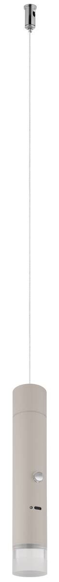 GLOBO LED-Hängeleuchte klar sand Metall Acryl H/D: ca. 120x3,8 cm 1.0 Brennstellen