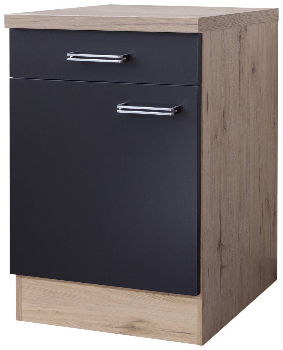 Unterschrank Elva anthrazit B/H/T: ca. 50x86x60 cm | anthrazit | 50,00/86,00/60,00 cm