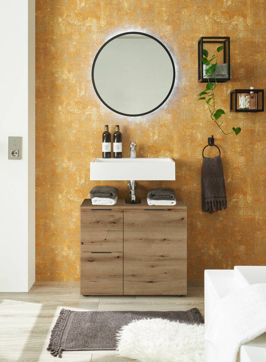 Waschbeckenunterschrank Porto Eiche Evoke Coast Nachbildung B/H/T: ca. 70x60x35 cm