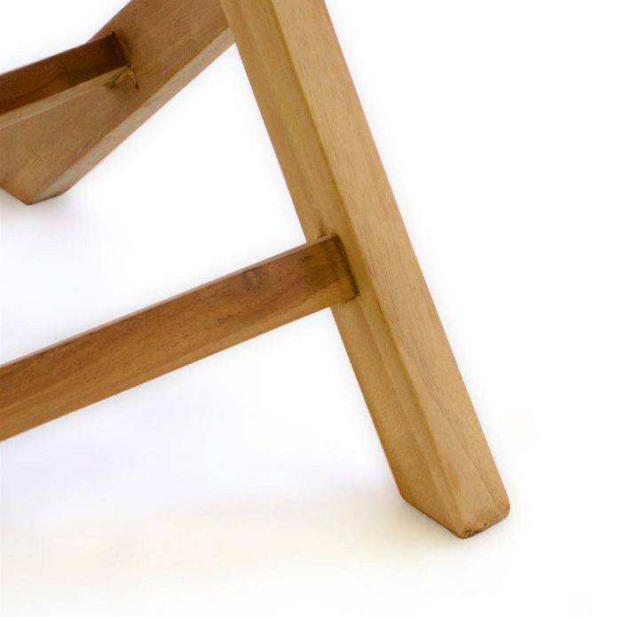 VCM Gartenstuhl 2er Set braun Teakholz B/H/T: ca. 57x89x62 cm