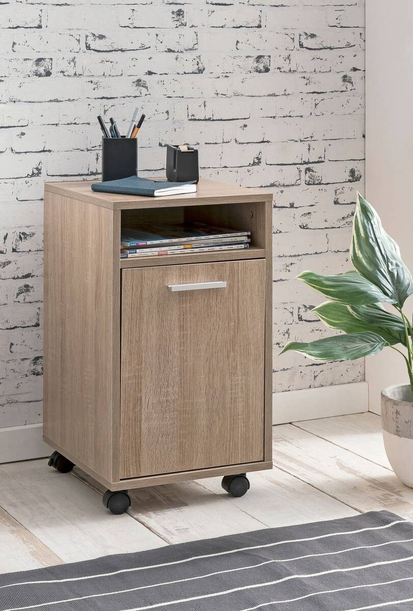 Rollcontainer braun Spanplatte B/H/T: ca. 33x60x38 cm