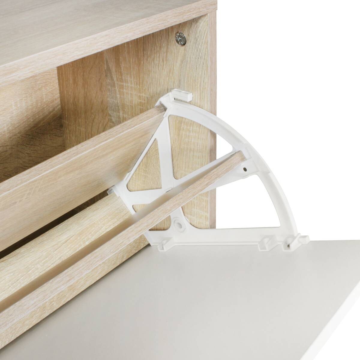 Garderobe Eiche Sonoma Nachbildung weiß B/T: ca. 80x27 cm