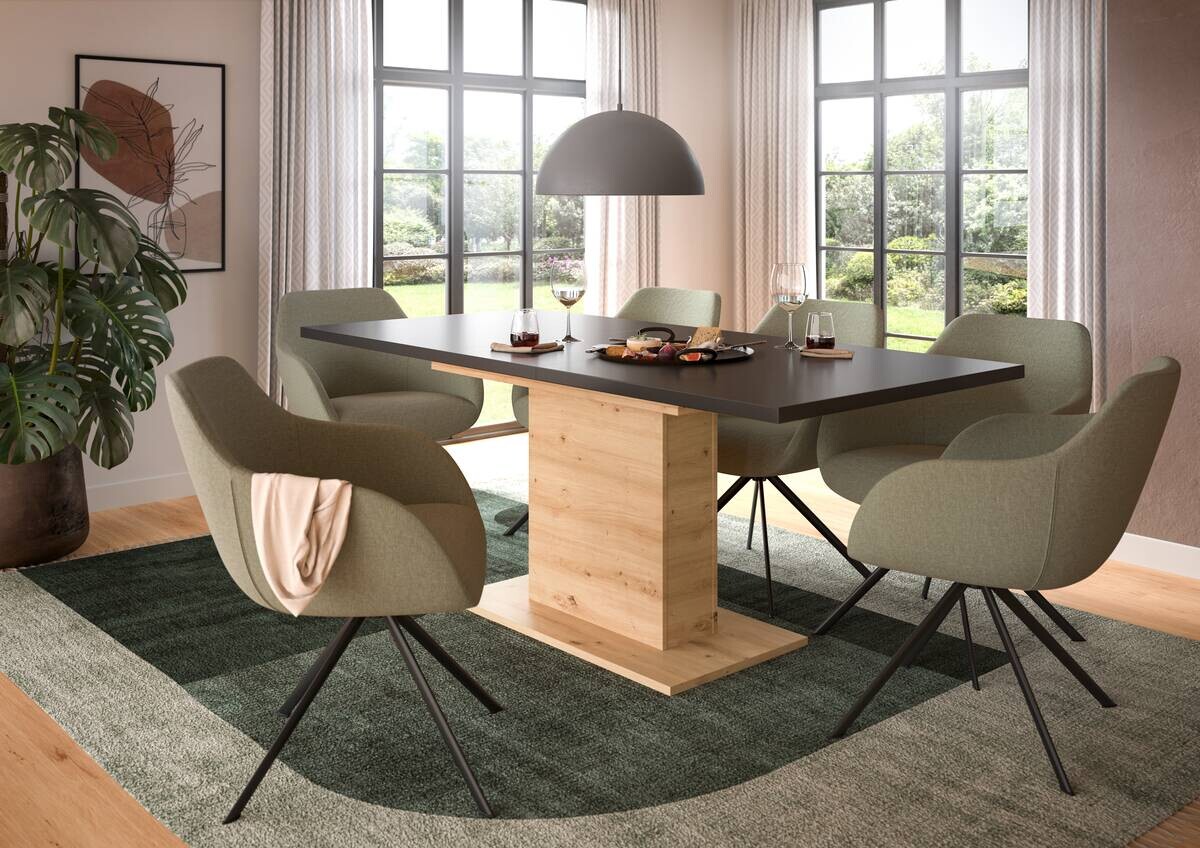 Esstisch MOTION grau Artisan Nachbildung B/H/T: ca. 150x76x90 cm
