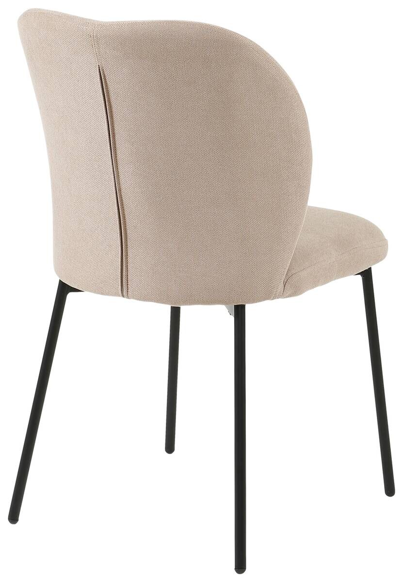 Stuhl Medina beige Webstoff B/H/T: ca. 46x85x48 cm