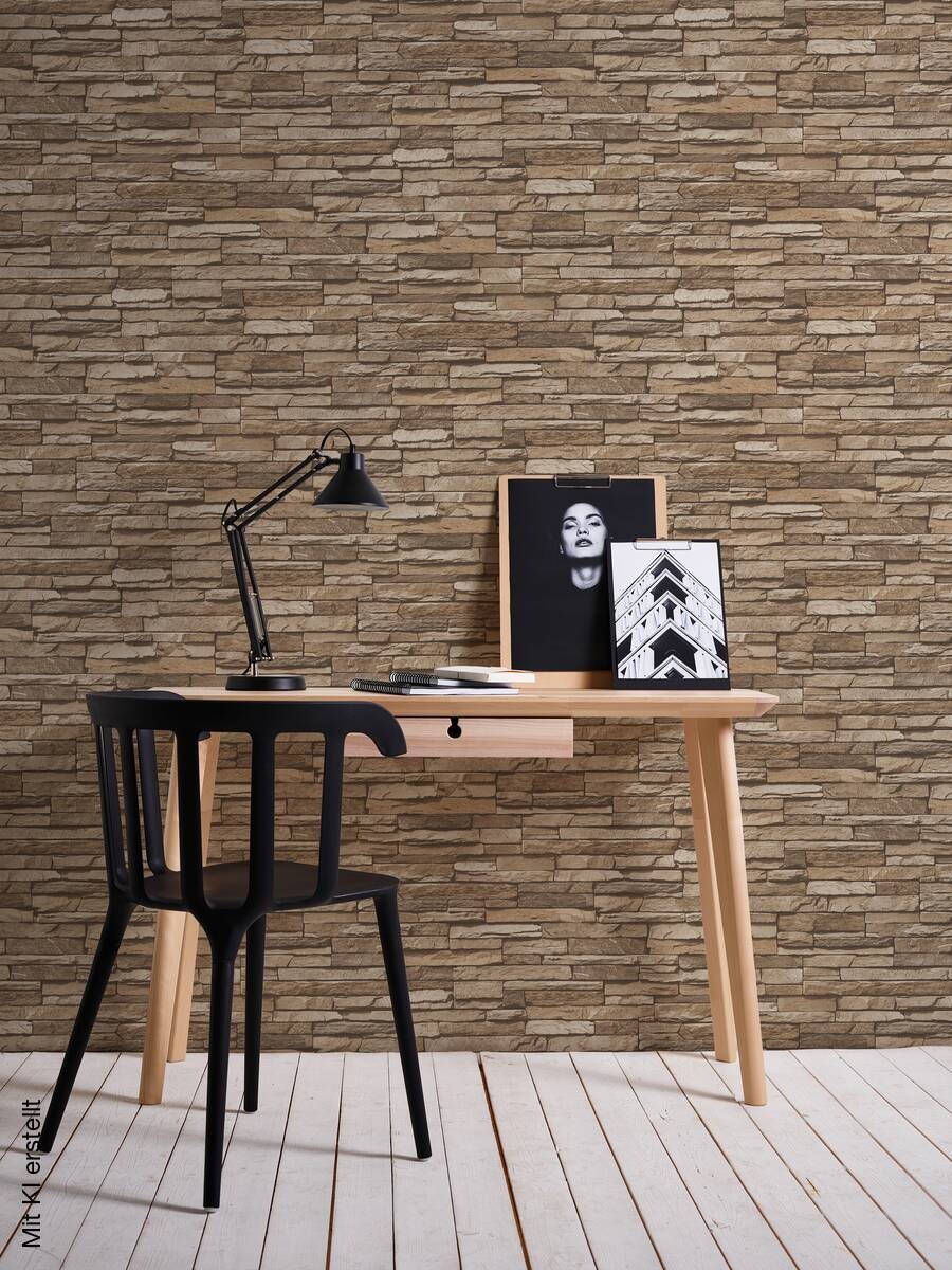 A.S.Creation Vliestapete braun beige B/H/D: ca. 53x1005x9,3 cm