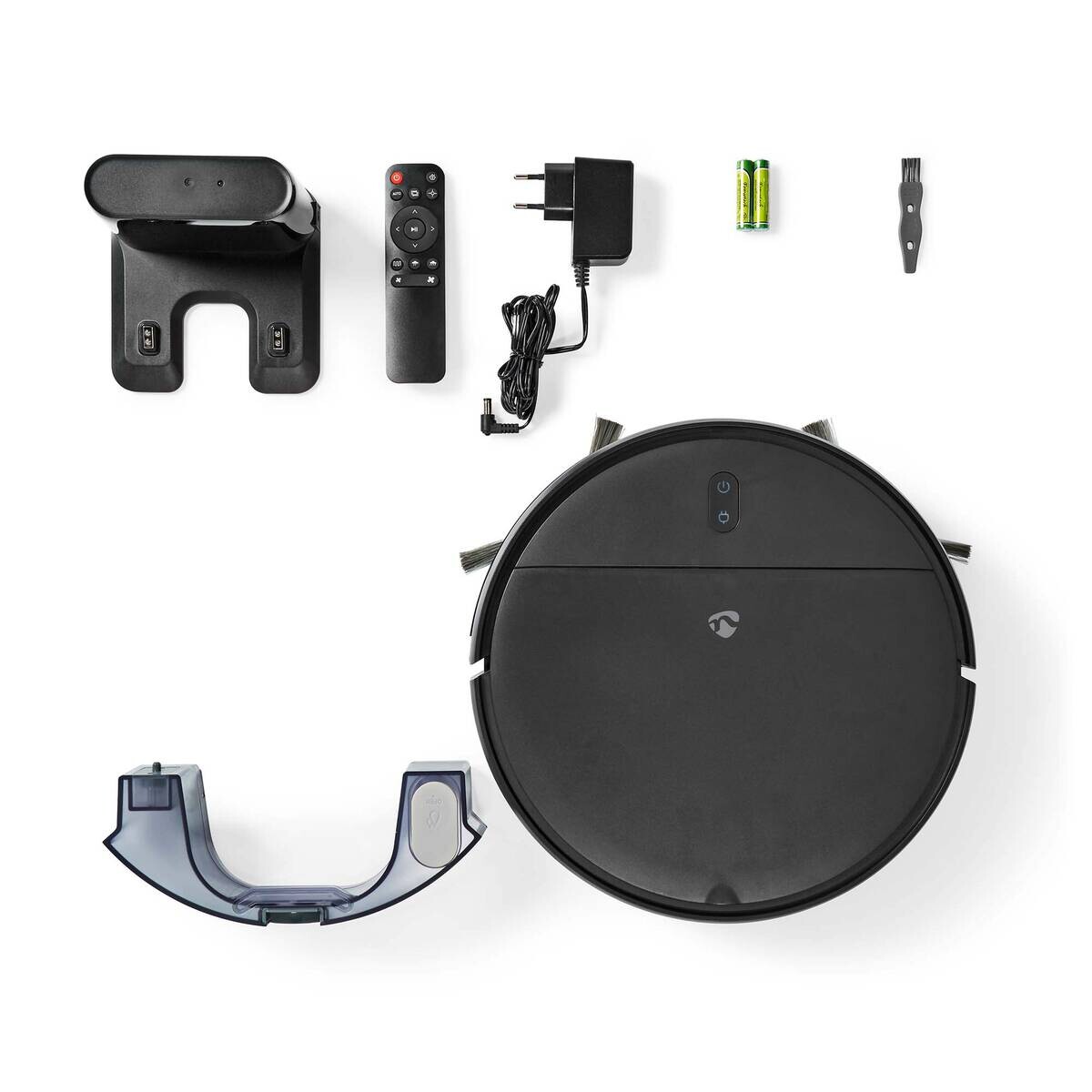 Nedis Roboter-Staubsauger schwarz Kunststoff B/H/L: ca. 32x7,8x0,3 cm