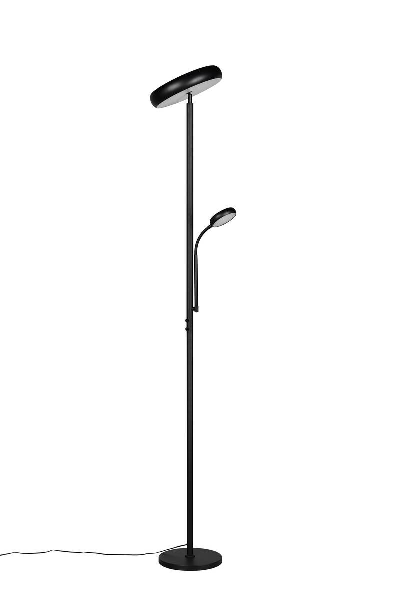 Reality Stehlampe mattschwarz Metall H: ca. 183 cm 1 Brennstellen