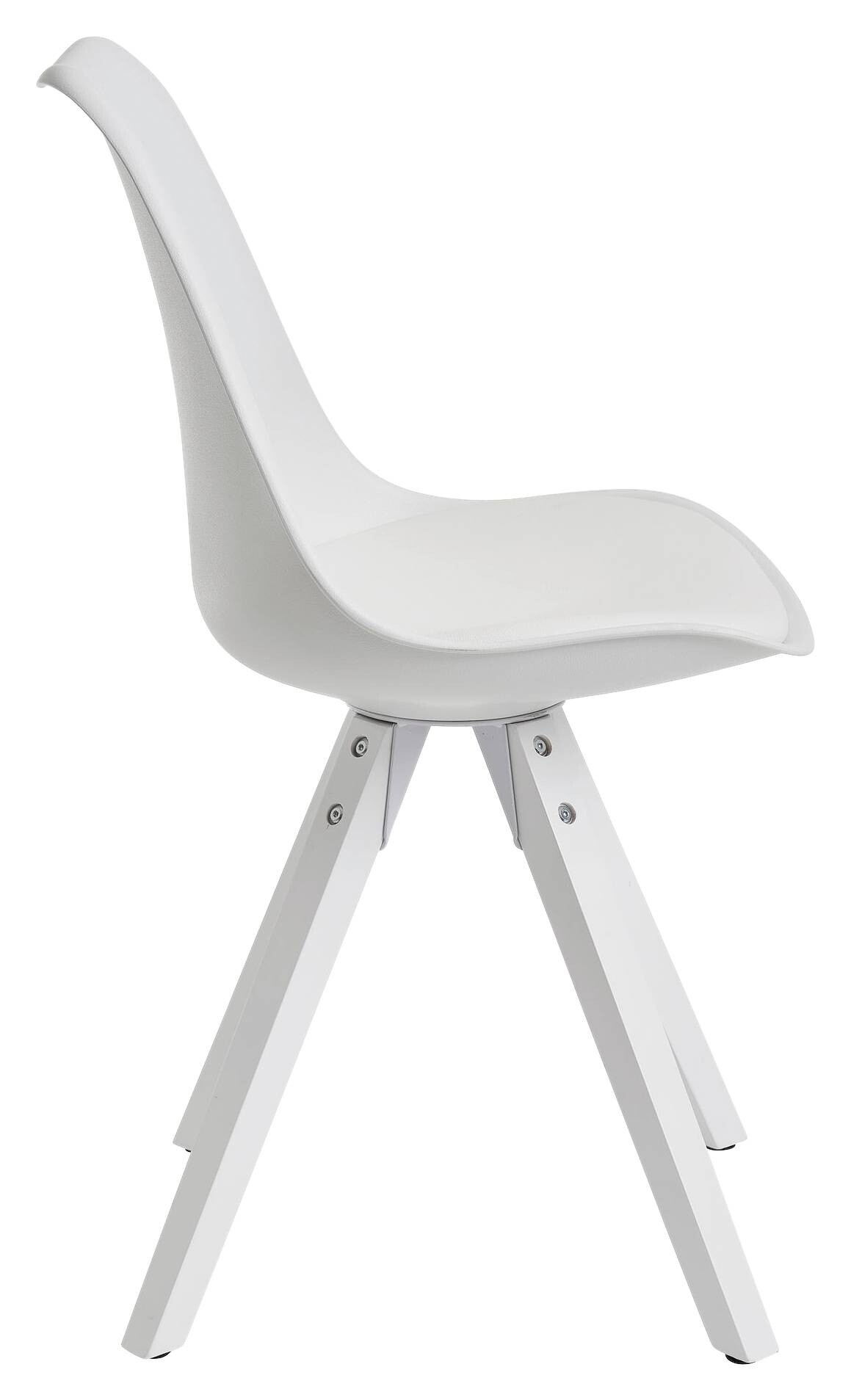 Stuhl 2er-Set. weiß B/H/T: ca. 49x87x52 cm