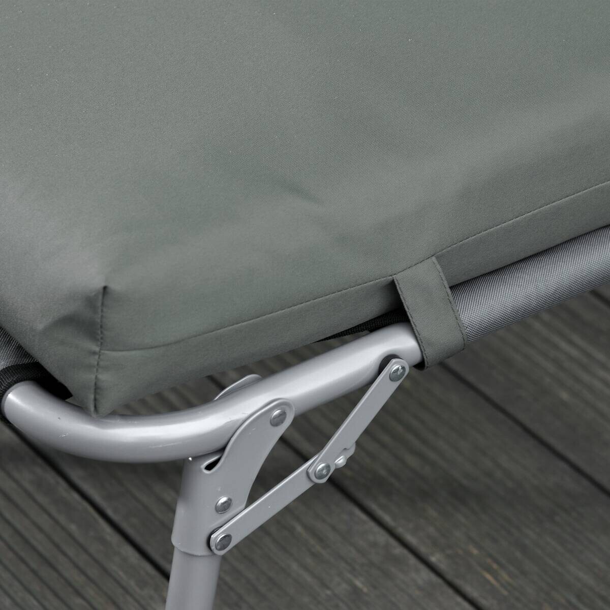 Outsunny Liegenauflage 2er Set dunkelgrau Schaumstoff B/H/L: ca. 55x8x196 cm