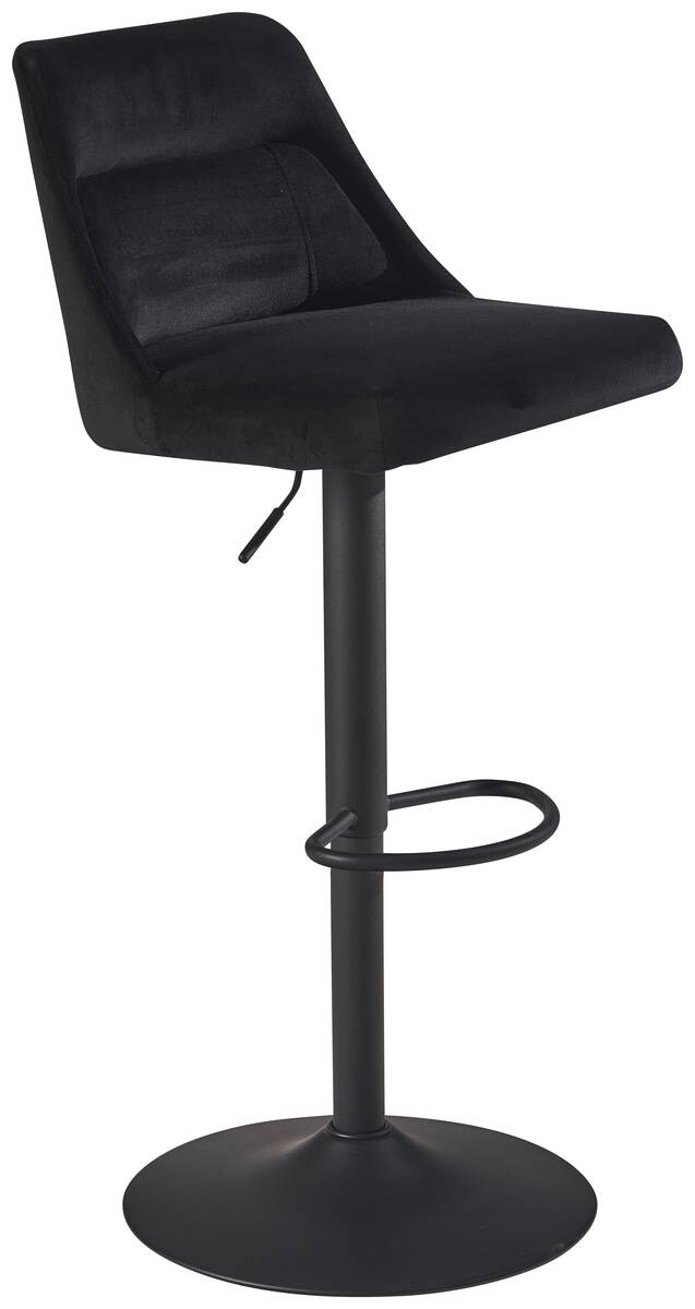 Barhocker schwarz Samt B/H/T: ca. 45x106x51 cm