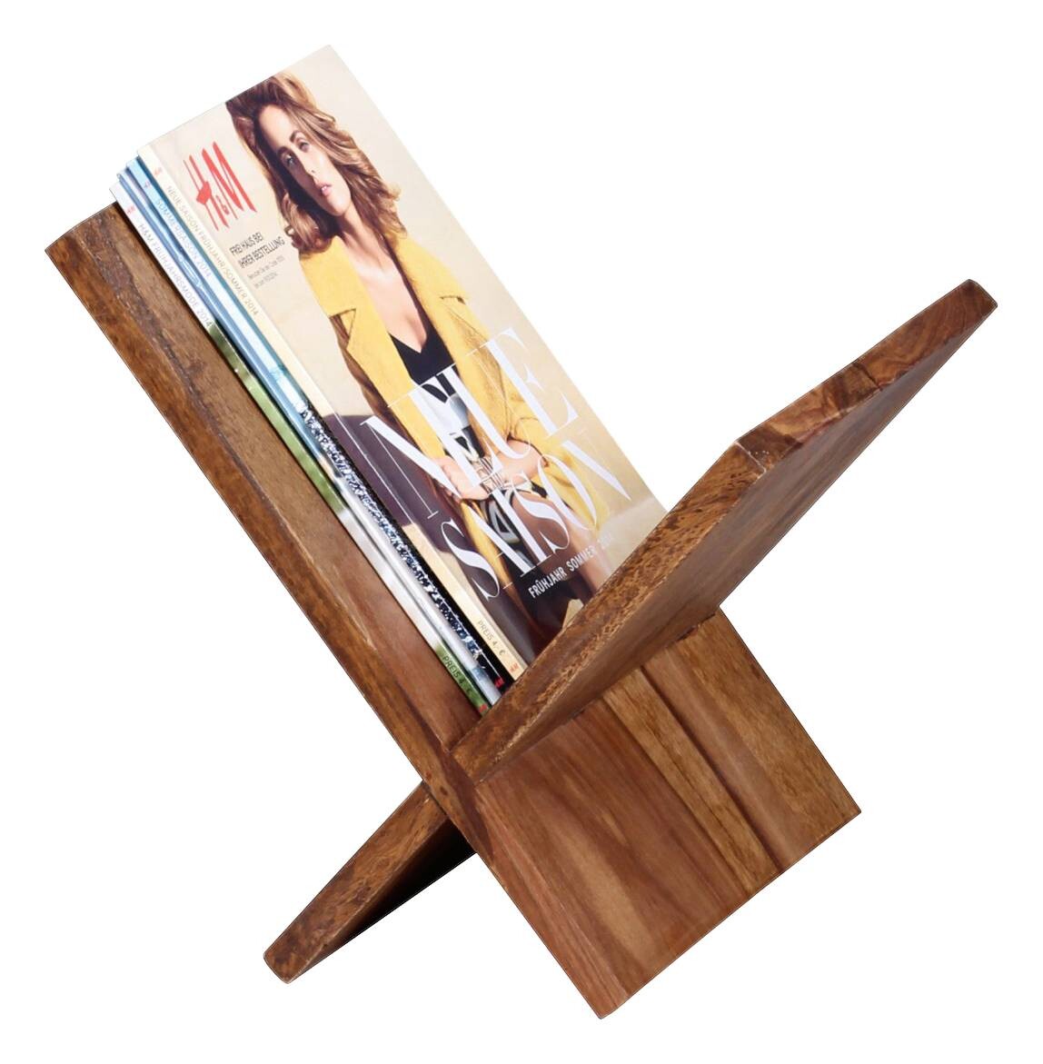 Zeitungsständer natur Echtholz B/H/T: ca. 29x31x28 cm