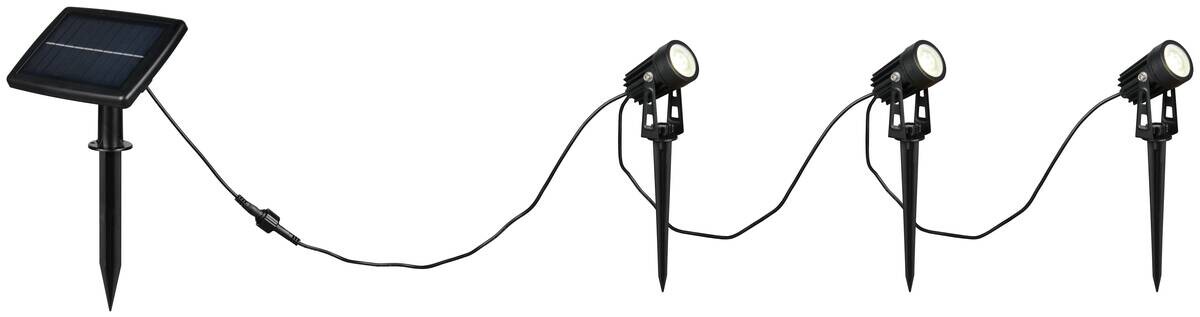 Solar-Gartenstrahler mattschwarz B: ca. 62 cm