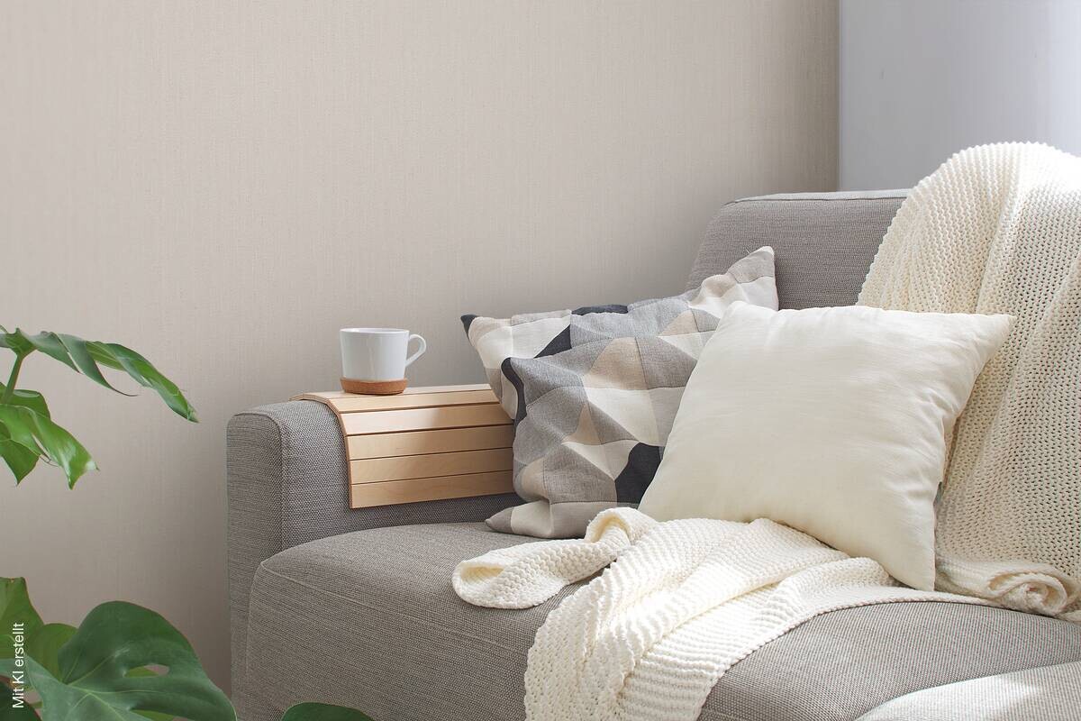 Vliestapete Uni Struktur creme B/L: ca. 53x1005 cm