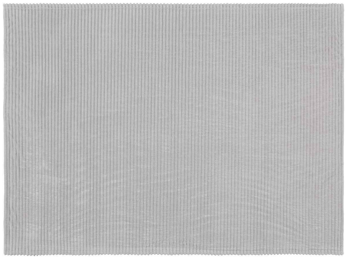 POCOline Flanelldecke Cord silber 100% Polyester B/L: ca. 140x200 cm
