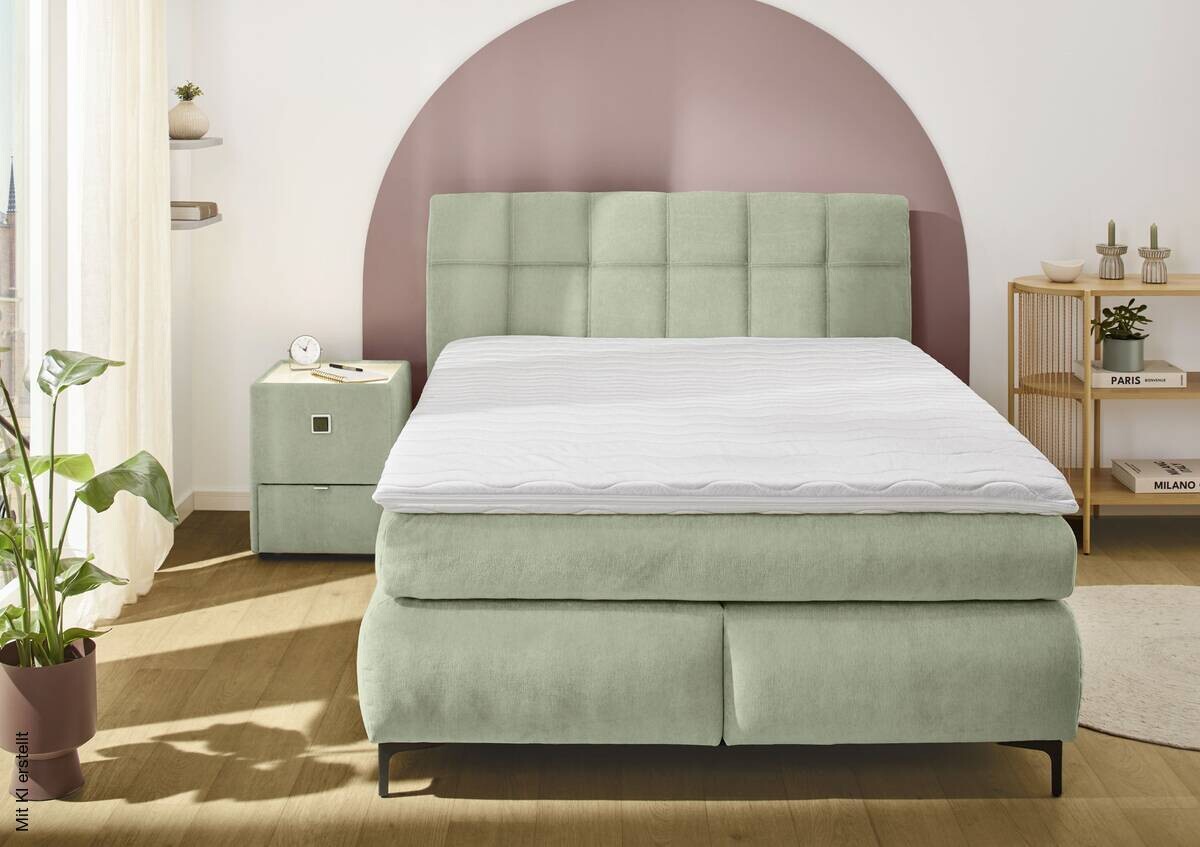 Boxspringbett Pistazie Liegefläche B/L: ca. 140x200 cm