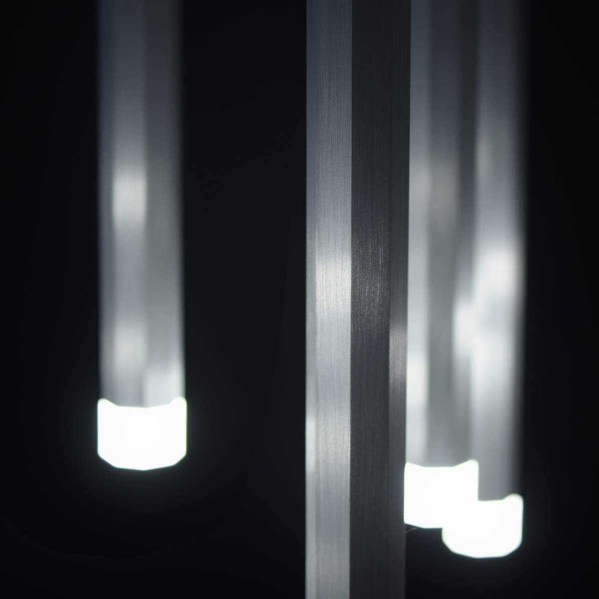 Just Light LED-Pendelleuchte BRUNO 15206-95 Alu Eisen Aluminium B/H/T: ca. 89x120x30 cm 10 Brennstellen