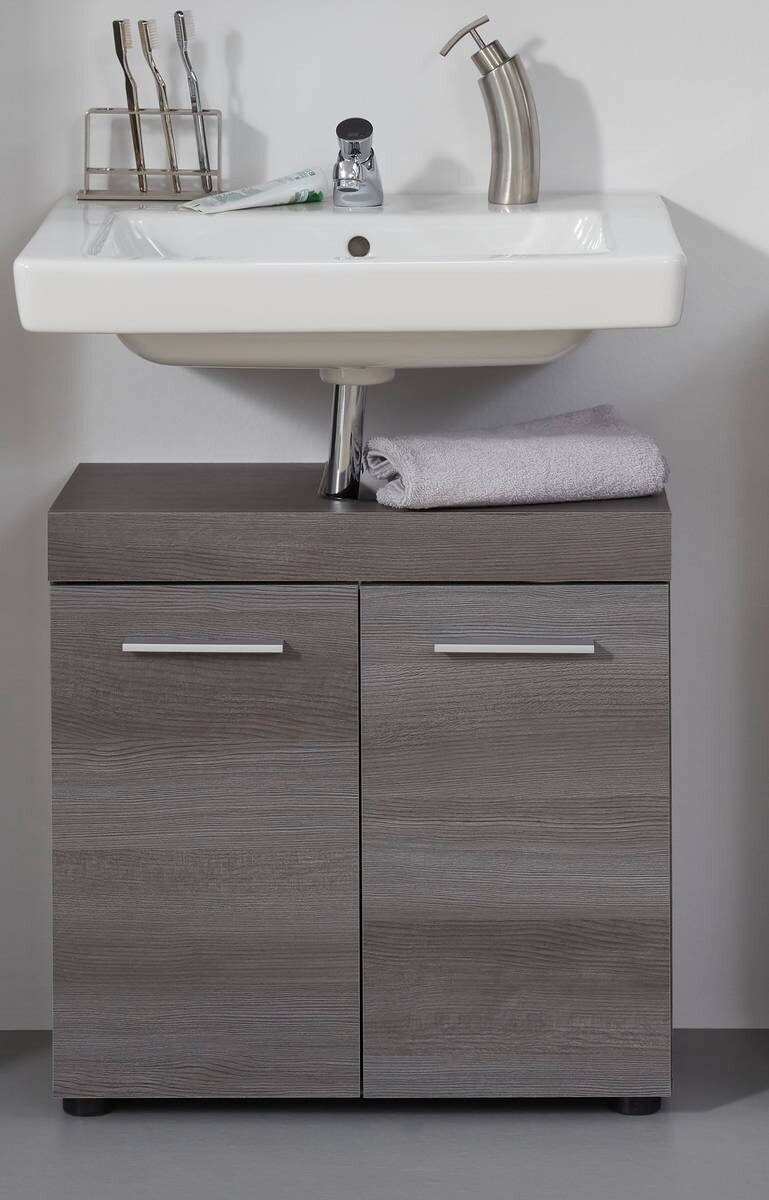 Waschbeckenunterschrank Runner Rauchsilber Nachbildung B/H/T: ca. 58x57x31 cm