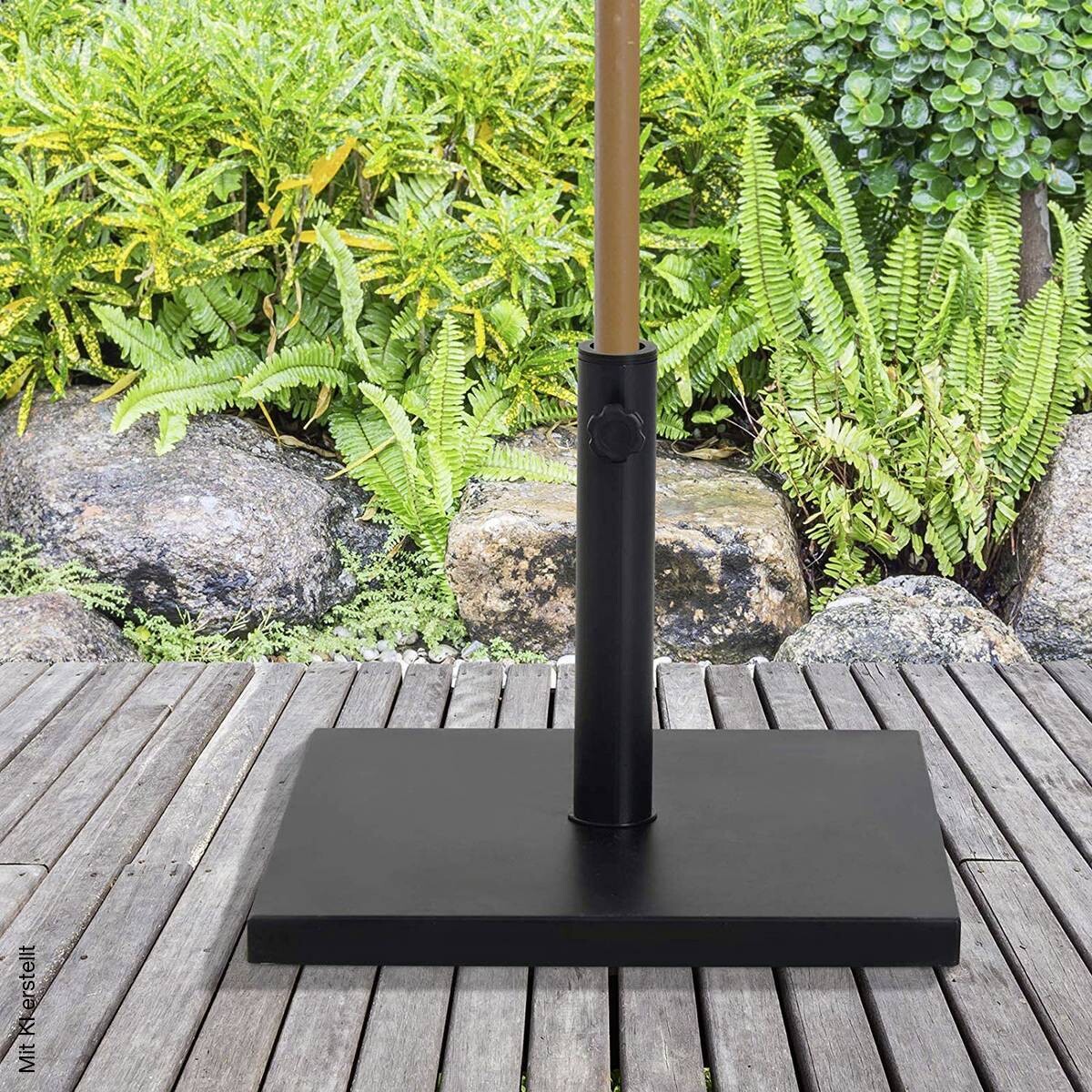 Outsunny Sonnenschirmständer schwarz Metall B/H/L: ca. 40x43x40 cm