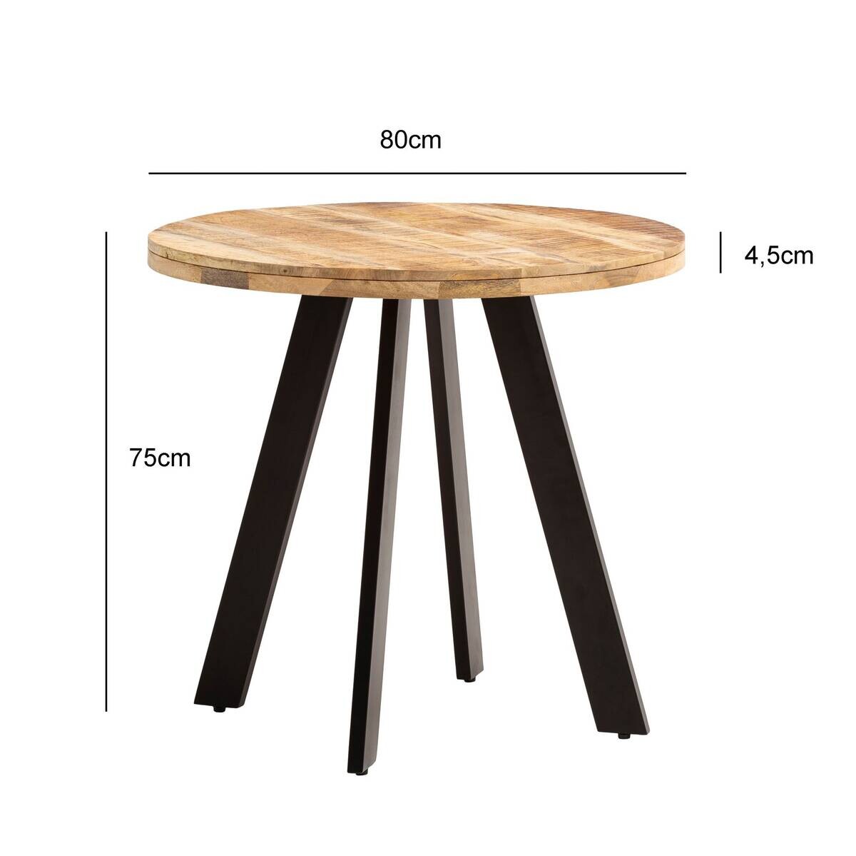 Esstisch braun H/D: ca. 75x80 cm