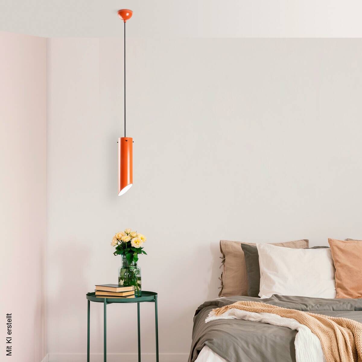 Opviq Pendelleuchte orange B/H/T: ca. 8x114x8 cm E27 1 Brennstellen