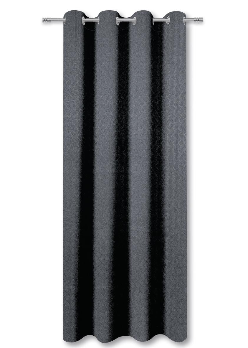 Verdunklungsvorhang Larius anthrazit 100% Polyester B/L: ca. 140x245 cm